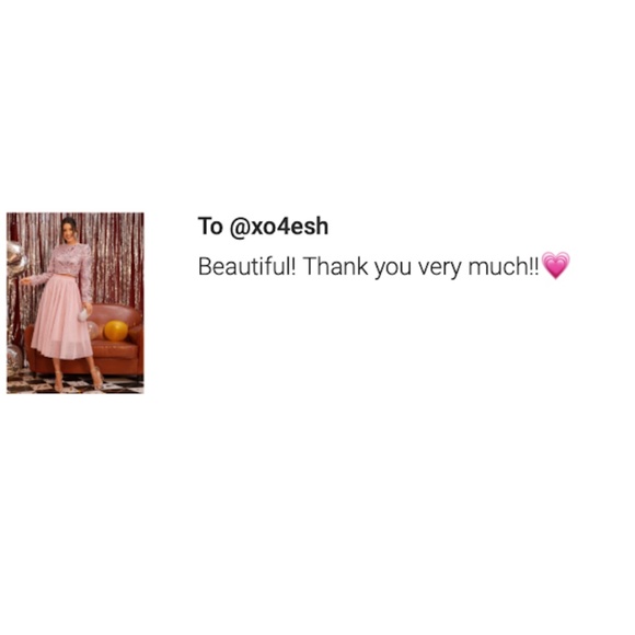 2 Piece Party Outfit - Top and Skirt Pink Sequin - Picture 8 of 9